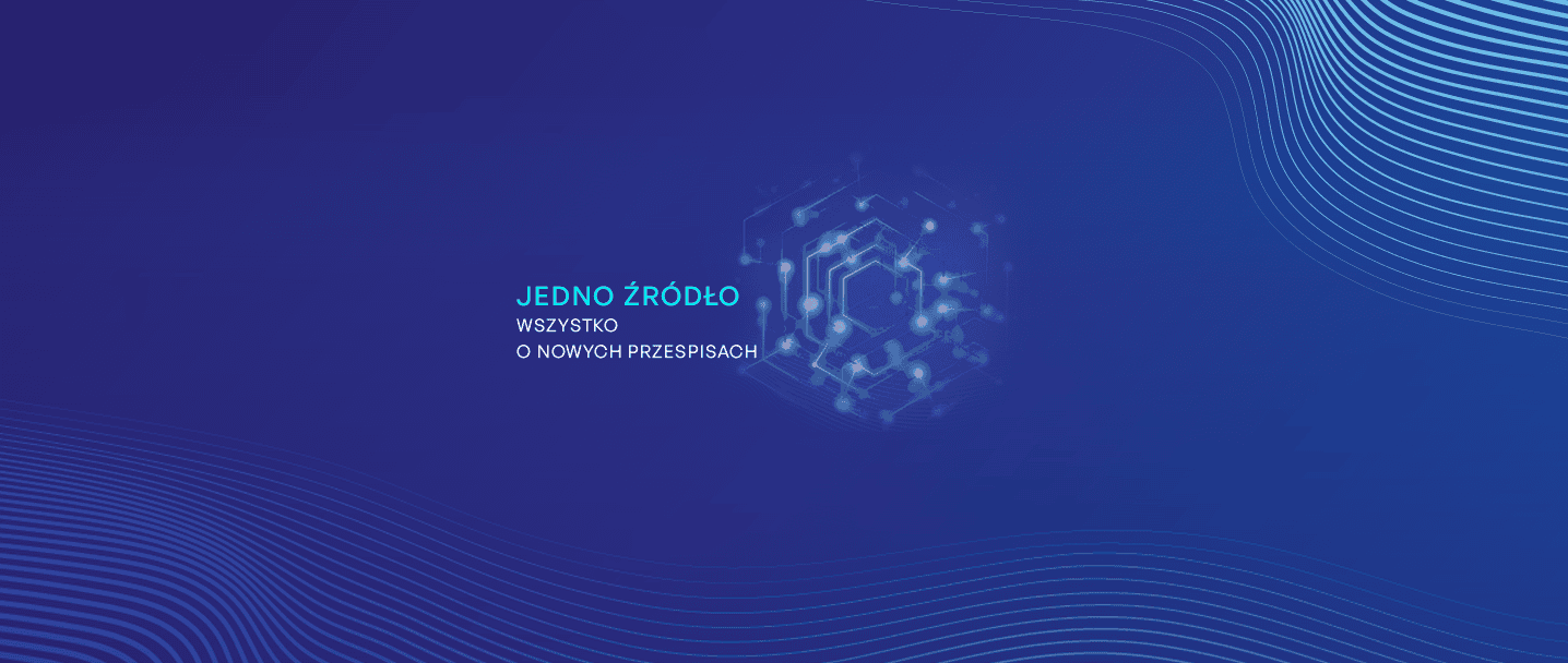 na grafice jest tytuł "Jedno_żródło_wszystko_o_nowych_przepisach", a także grafika labirynu, która ma symbolizować zawiłość