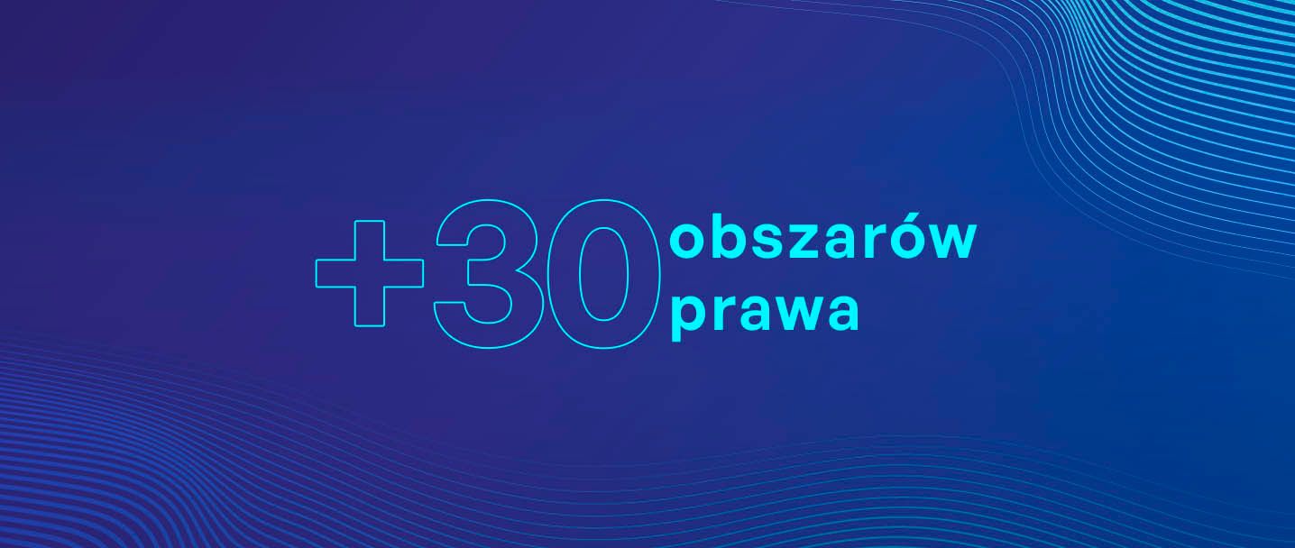 na grafice jest napis "+30 obszarów prawa" w domyśle w systemie AIMON